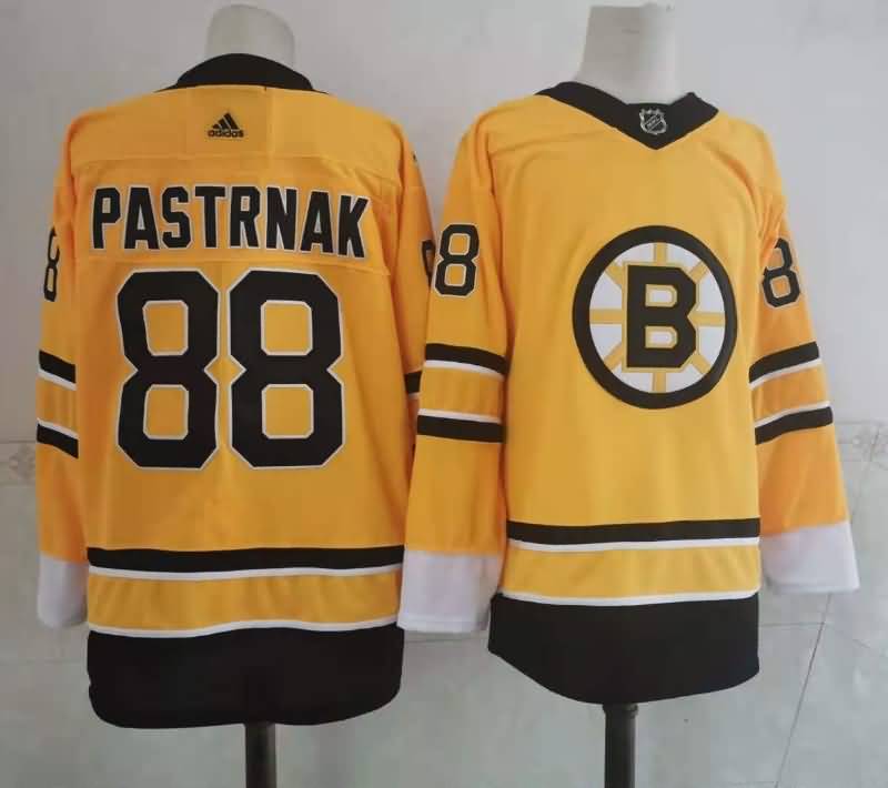 Boston Bruins PASTRNAK #88 Yellow NHL Jersey