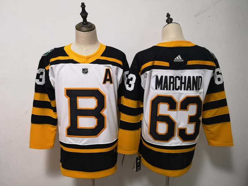 Boston Bruins White MARGHAND #63 Classics NHL Jersey