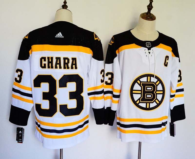 Boston Bruins White GHARA #33 NHL Jersey