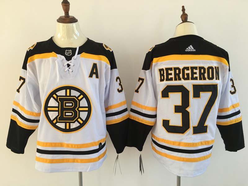 Boston Bruins White BERGERON #37 NHL Jersey