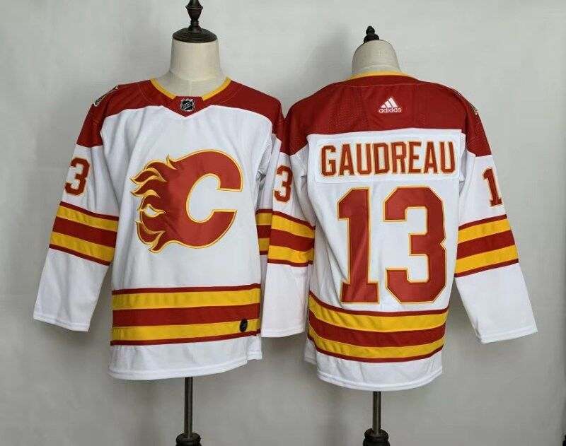 Calgary Flames White GAUDREAU #13 Classics NHL Jersey