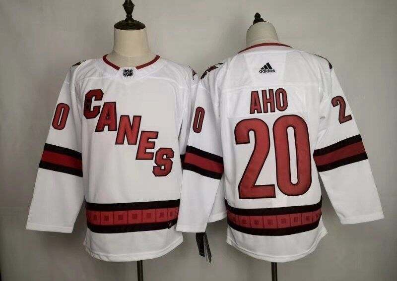 Carolina Hurricanes White AHO #20 NHL Jersey