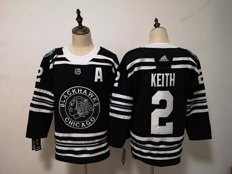 Chicago Blackhawks Black KEITH #2 NHL Jersey