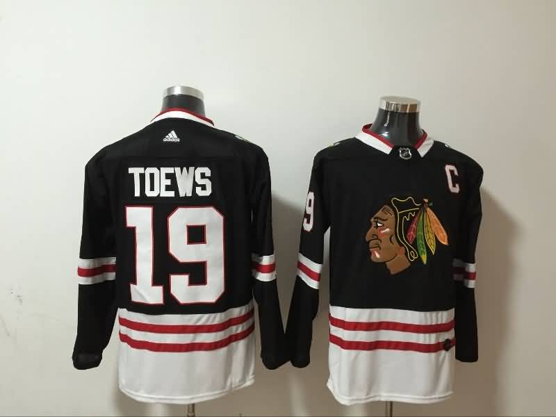 Chicago Blackhawks TOEWS #19 Black NHL Jersey 02