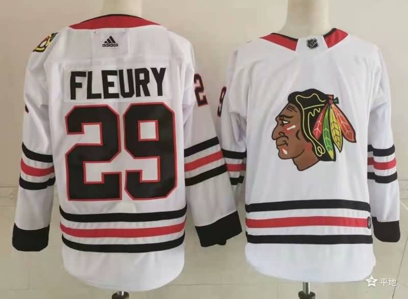 Chicago Blackhawks FLEURY #29 White NHL Jersey