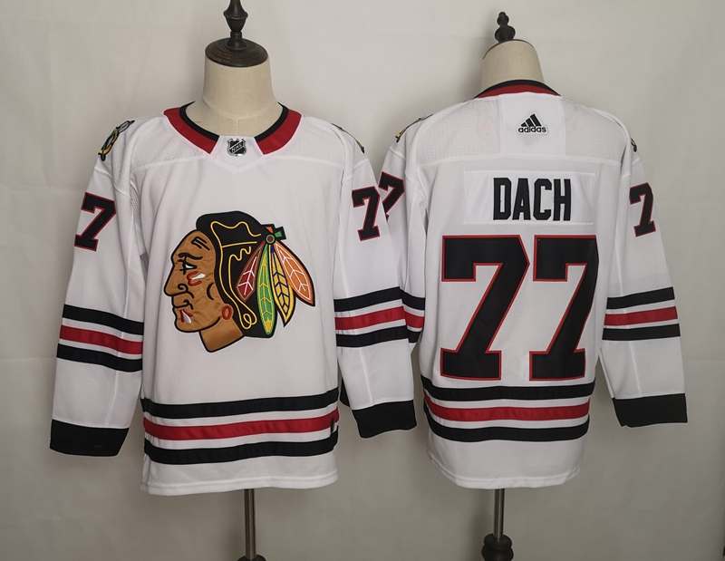 Chicago Blackhawks White DACH #77 NHL Jersey