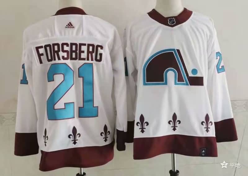 Colorado Avalanche FORSBERG #21 White Classica NHL Jersey