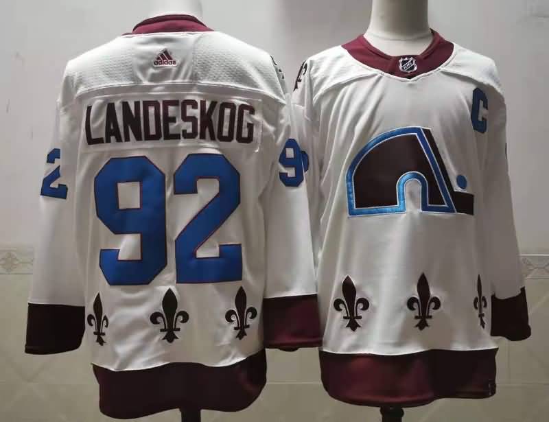 Colorado Avalanche LANDESKOG #92 White Classica NHL Jersey