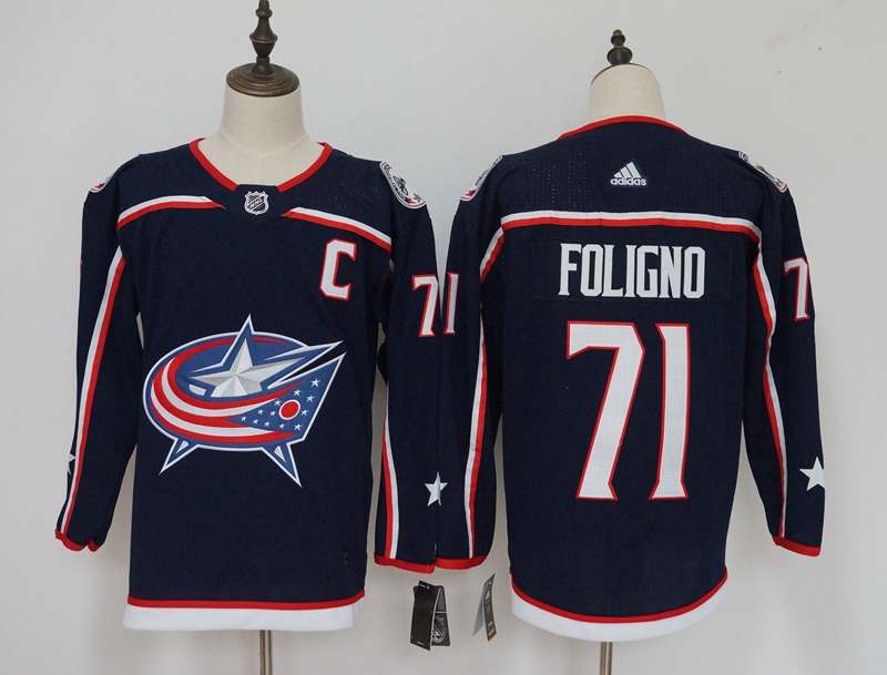 Columbus Blue Jackets Blue FOLIGNO #71 NHL Jersey