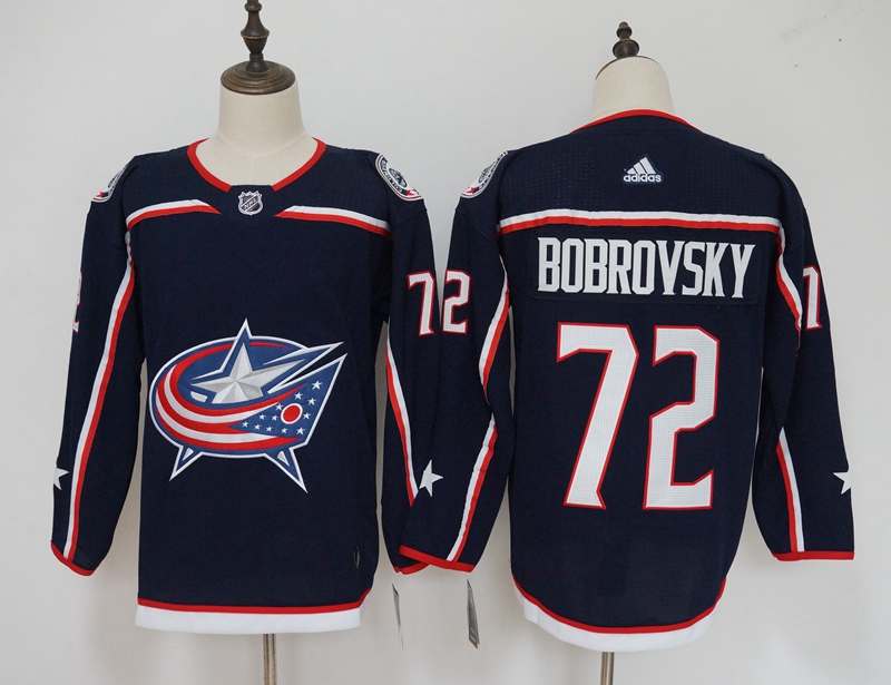 Columbus Blue Jackets Blue BOBROVSKY #72 NHL Jersey