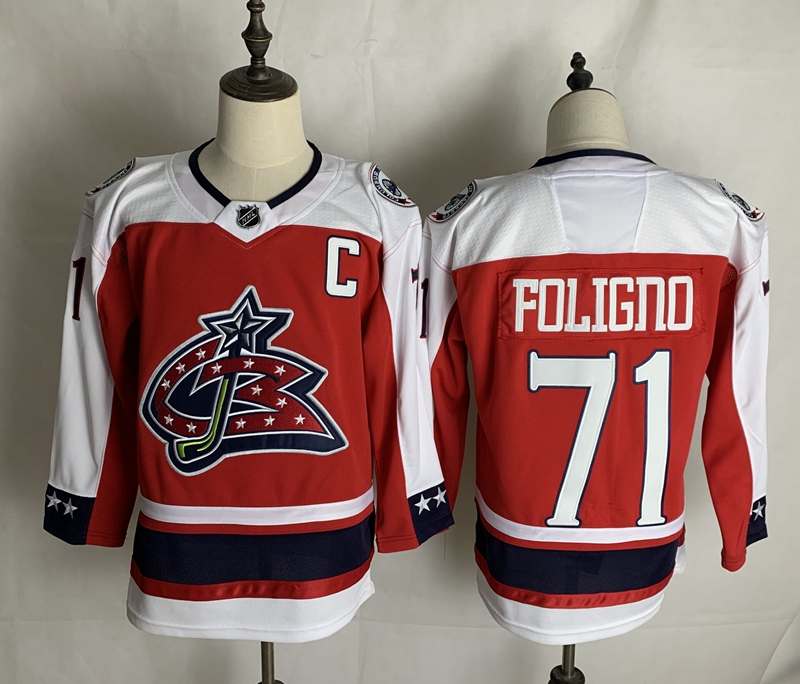 Columbus Blue Jackets Red FOLIGNO #71 NHL Jersey