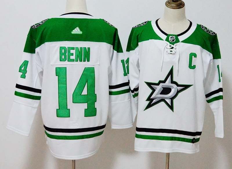 Dallas Stars White BENN #14 NHL Jersey