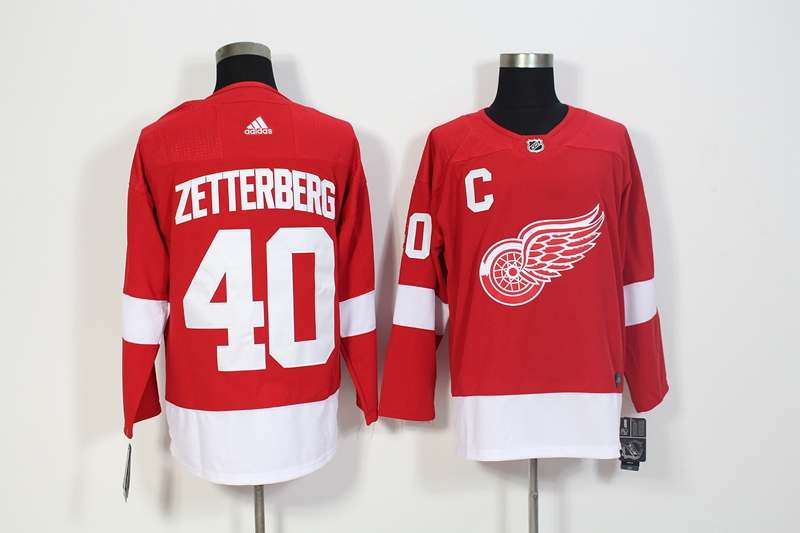 Detroit Red Wings Red ZETTERBERG #40 NHL Jersey