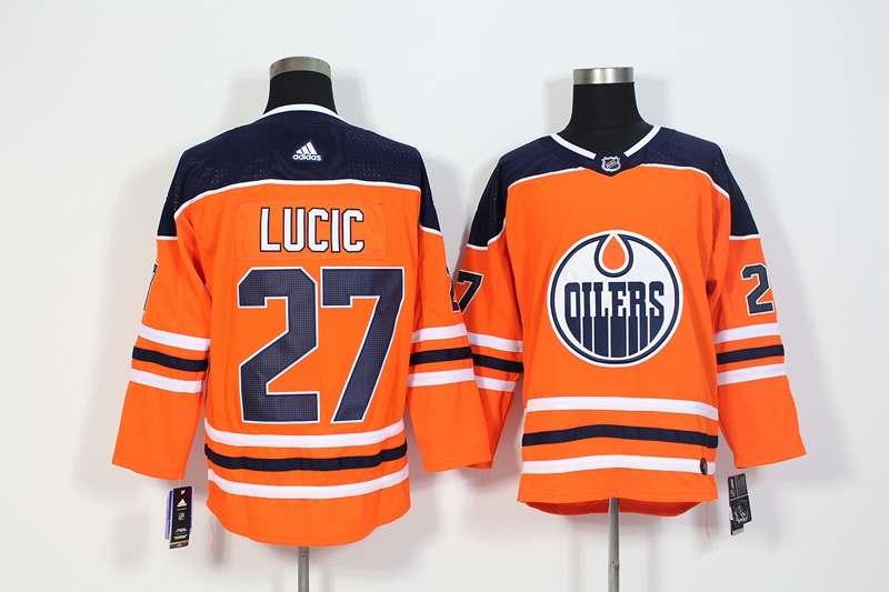 Edmonton Oilers Orange LUCIC #27 NHL Jersey
