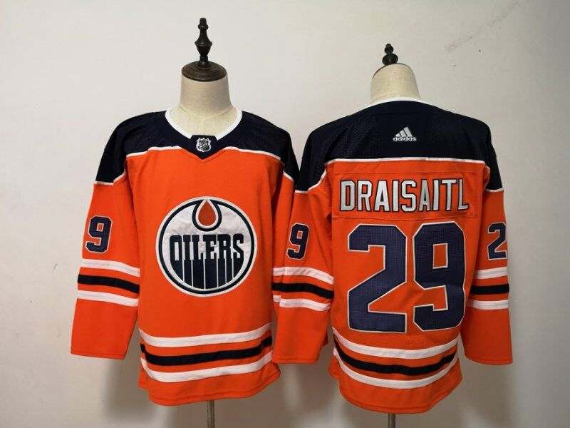 Edmonton Oilers Orange DRAISAITL #29 NHL Jersey