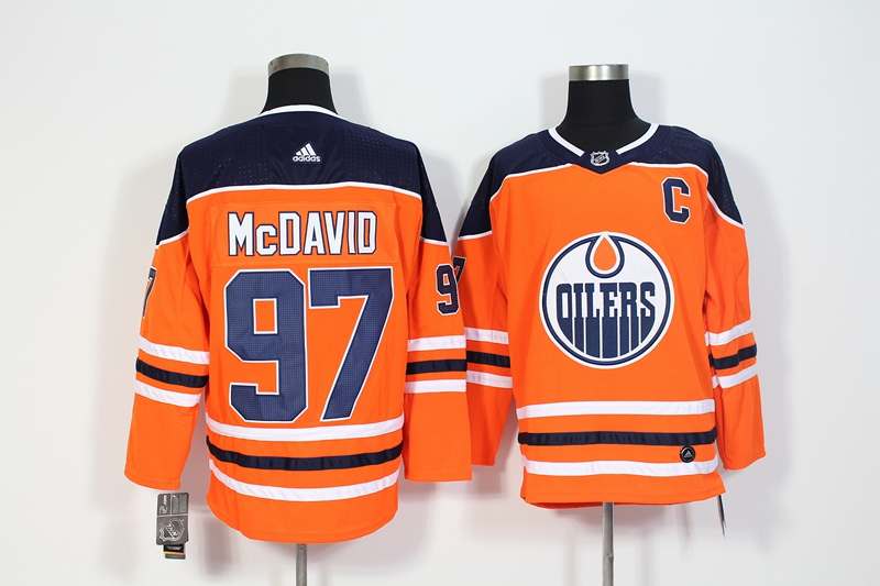 Edmonton Oilers Orange MCDAVID #97 NHL Jersey