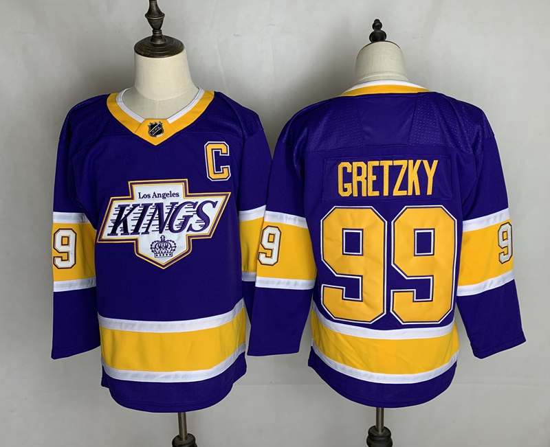 Los Angeles Kings Purple GRETZKY #99 NHL Jersey