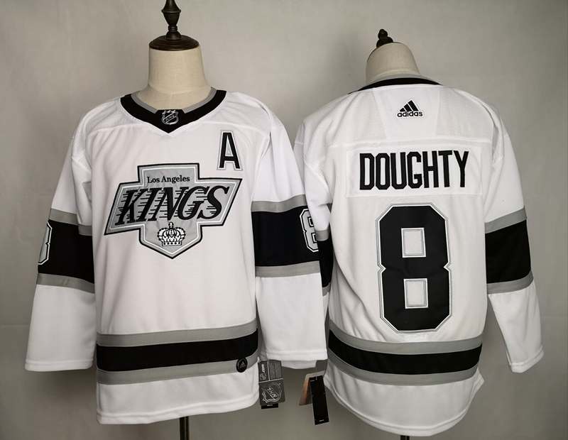 Los Angeles Kings White DOUGHTY #8 Classics NHL Jersey