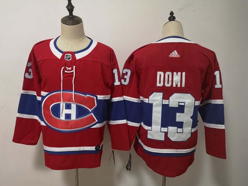 Montreal Canadiens Red DOMI #13 NHL Jersey