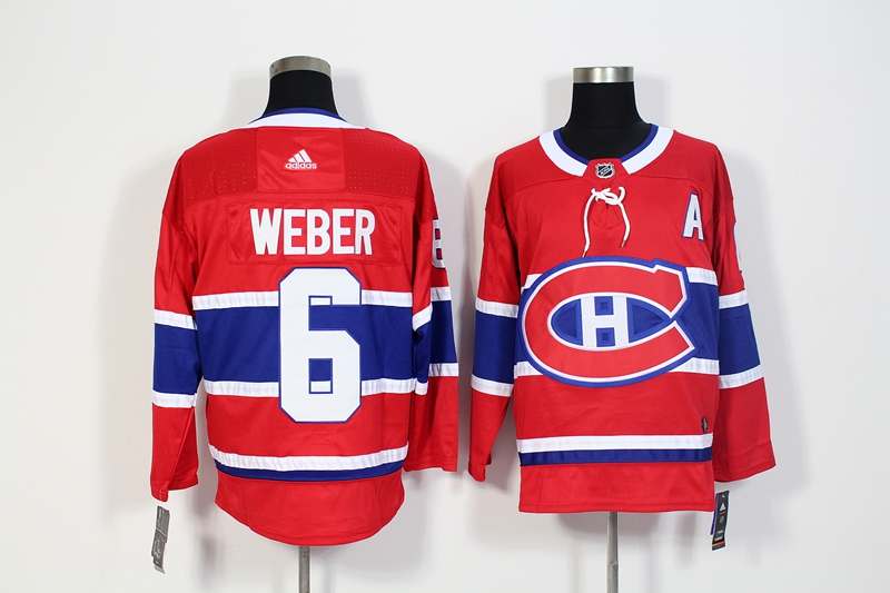 Montreal Canadiens Red WEBEP #6 NHL Jersey