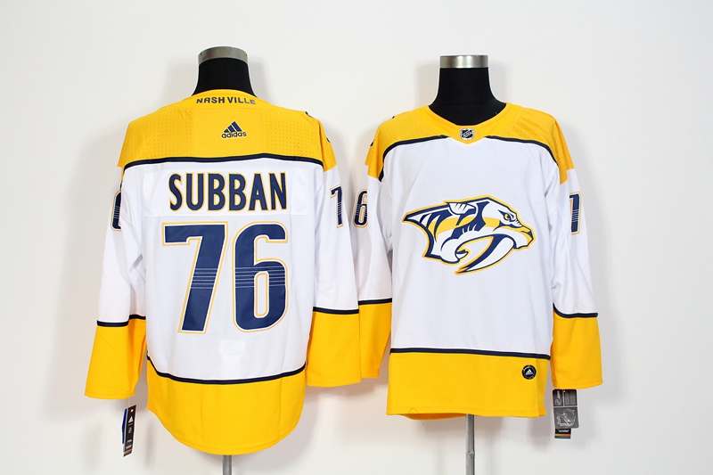 Nashville Predators White SUBBAN #76 NHL Jersey