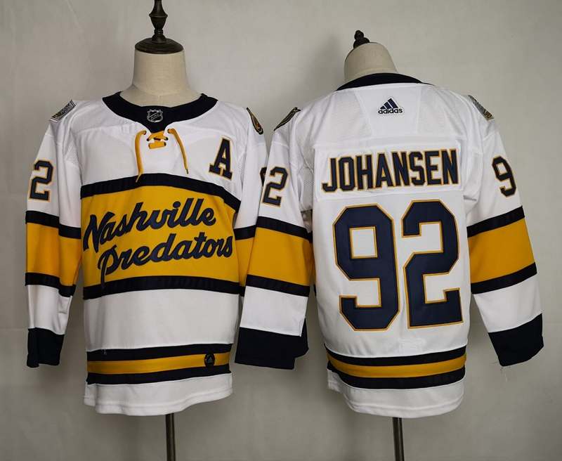 Nashville Predators White JOHANSEN #92 NHL Jersey