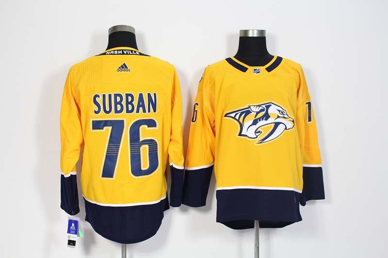 Nashville Predators Yellow SUBBAN #76 NHL Jersey