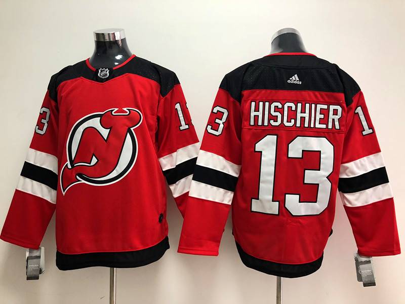 New Jersey Devils Red HISCHIER #13 NHL Jersey
