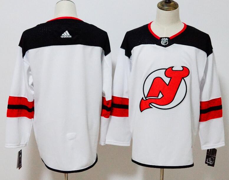 New Jersey Devils White NHL Jersey Custom