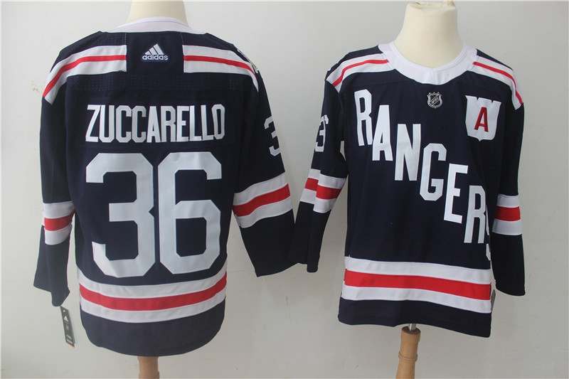 New York Rangers Dark Blue ZUCCARELLO #36 NHL Jersey