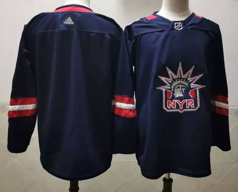 New York Rangers Custom Dark Blue Classics NHL Jersey