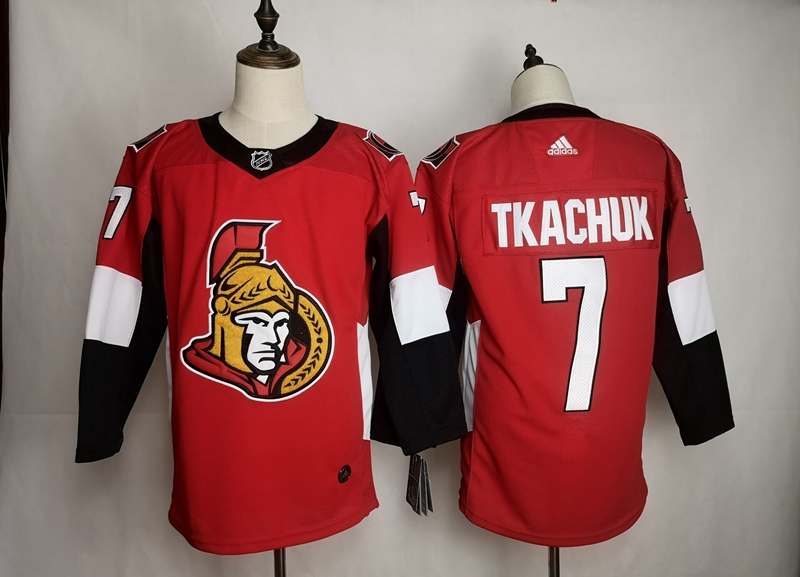 Ottawa Senators Red TKACHUK #7 NHL Jersey