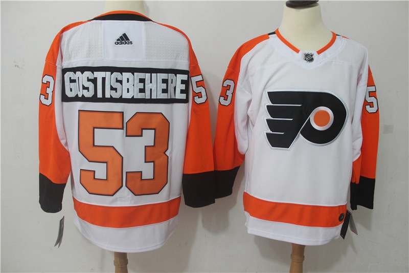 Philadelphia Flyers White GOSTISBEHERE #53 NHL Jersey