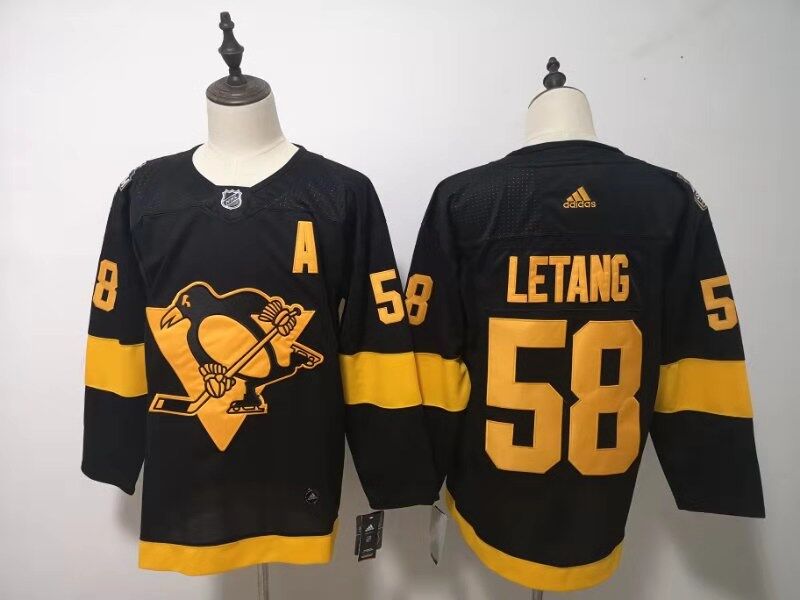 Pittsburgh Penguins Black LETANG #58 NHL Jersey 02
