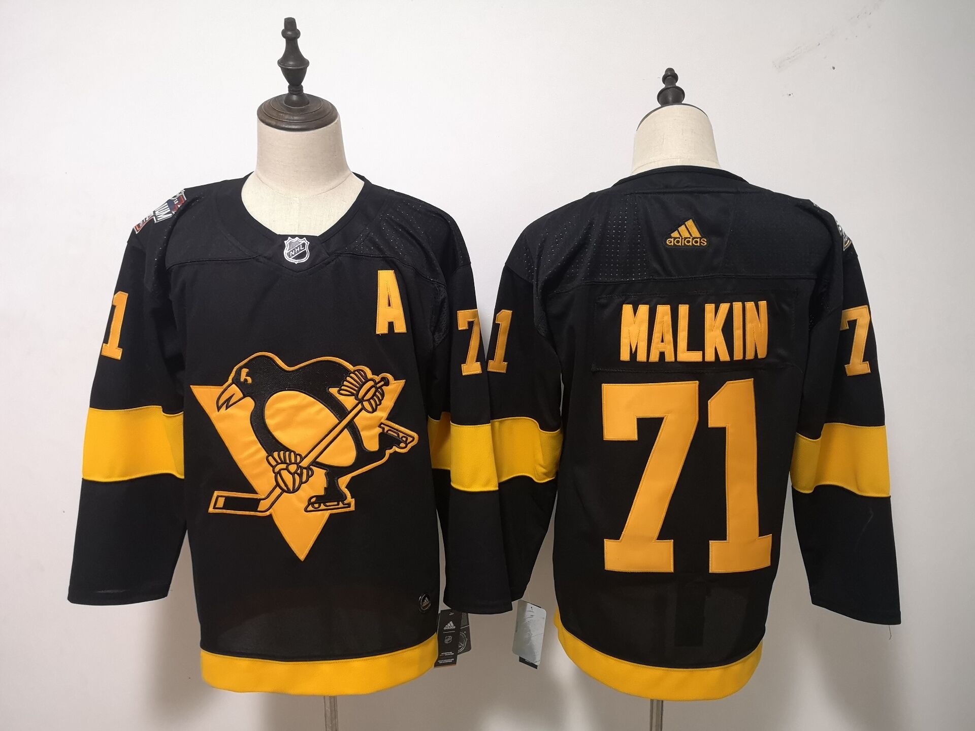 Pittsburgh Penguins Black MALKIN #71 NHL Jersey 02