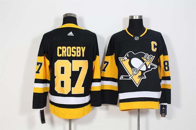 Pittsburgh Penguins Black CROSBY #87 NHL Jersey