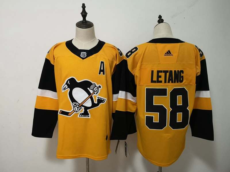 Pittsburgh Penguins Yellow LETANG #58 NHL Jersey