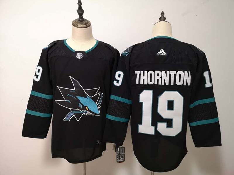 San Jose Sharks Black THORNTON #19 NHL Jersey