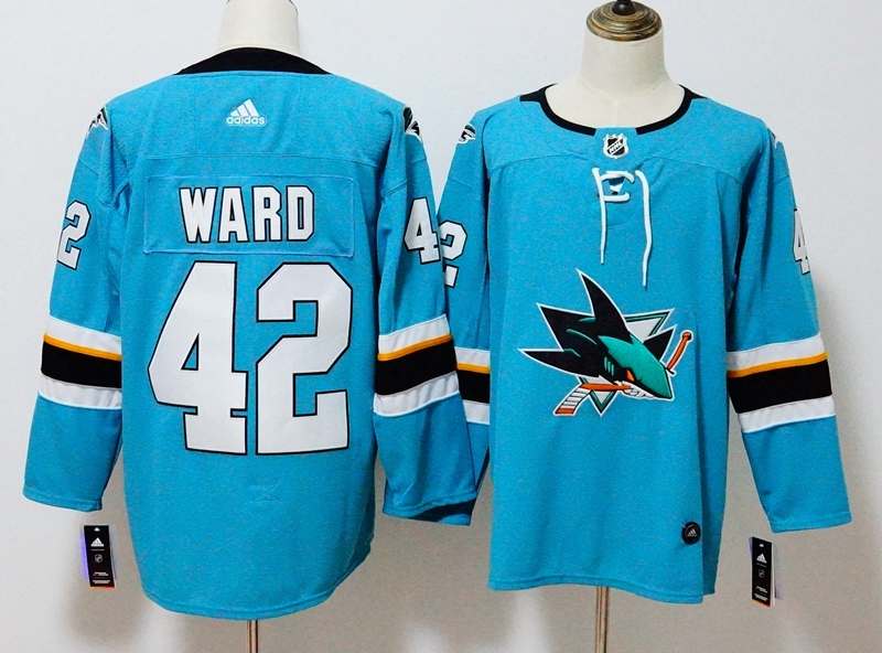 San Jose Sharks Blue WARD #42 NHL Jersey