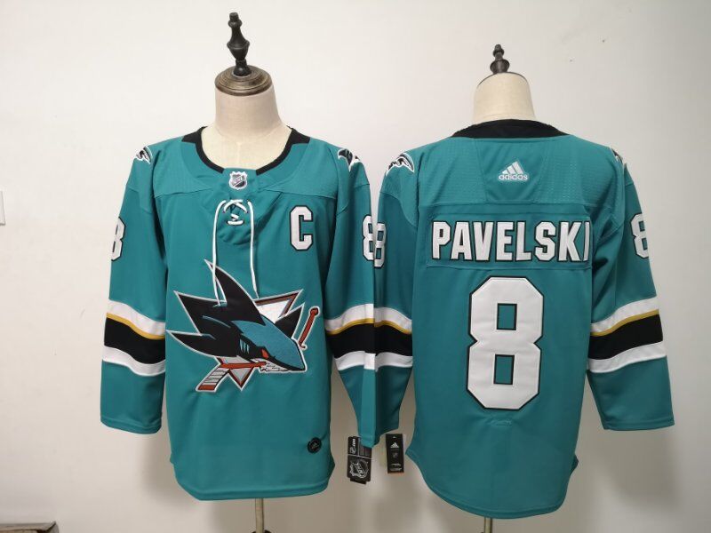 San Jose Sharks Blue PAVELSKI #8 NHL Jersey