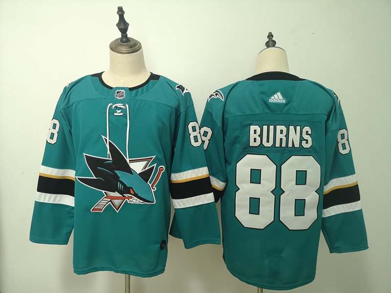 San Jose Sharks Blue BURNS #88 NHL Jersey