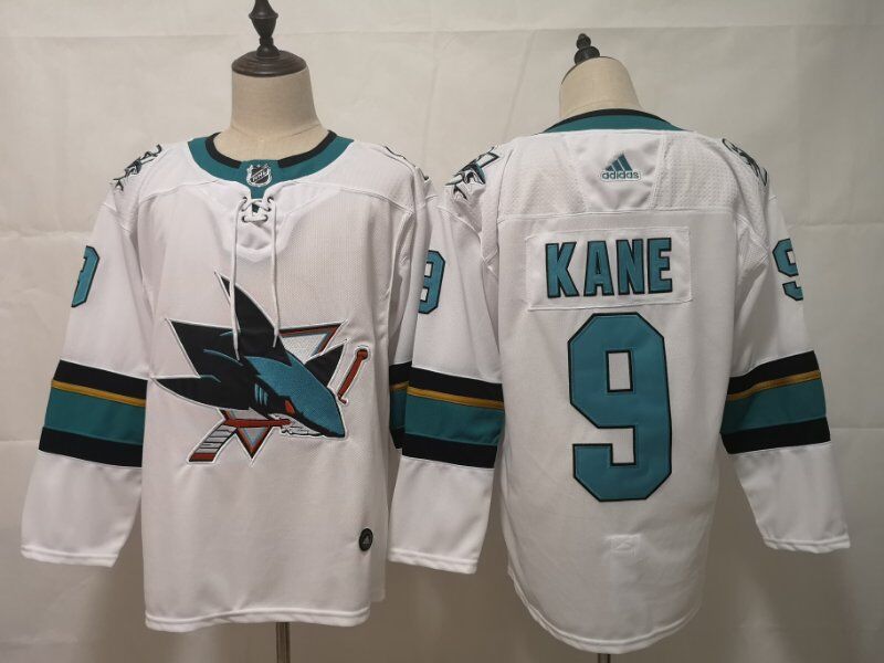 San Jose Sharks White KANE #9 NHL Jersey