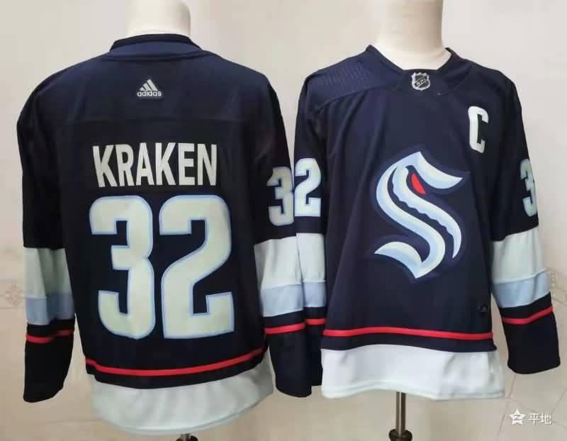 Seattle Kraken KRAKEN #32 Dark Blue NHL Jersey