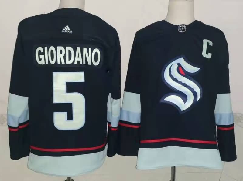 Seattle Kraken GIORDANO #5 Dark Blue NHL Jersey