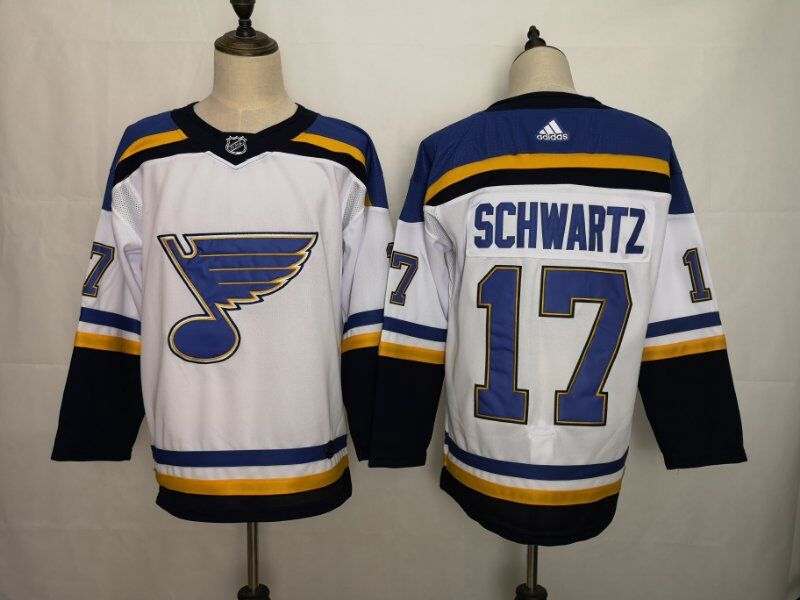 St Louis Blues White SCHWARTZ #17 NHL Jersey