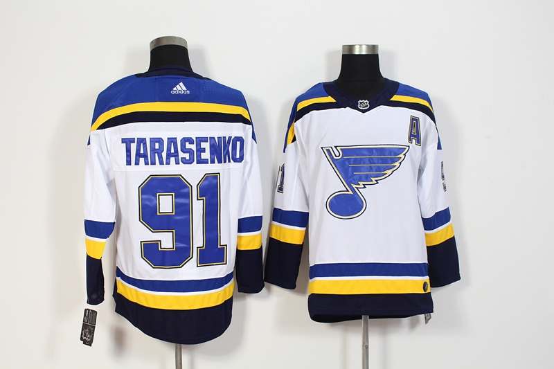 St Louis Blues White TARASENKO #91 NHL Jersey
