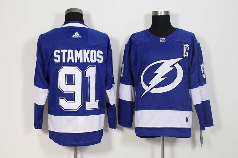 Tampa Bay Lightning Blue STAMKOS #91 NHL Jersey