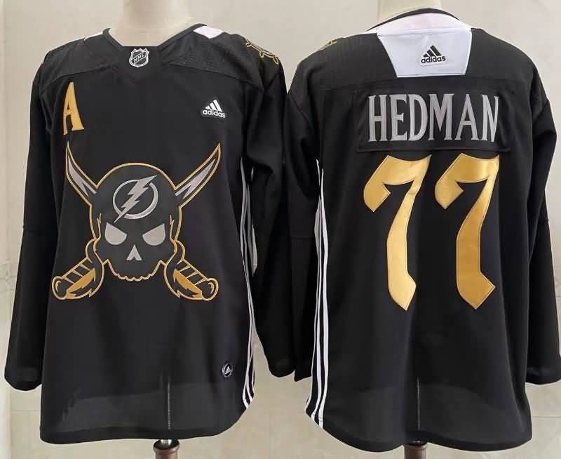 Tampa Bay Lightning HEDMAN #77 Black NHL Jersey