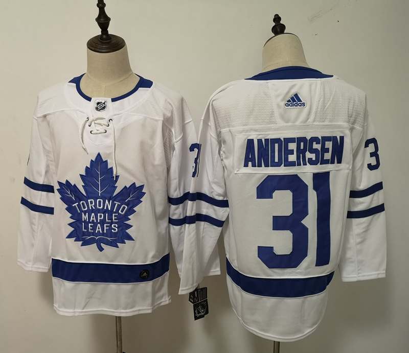 Toronto Maple Leafs White ANDERSEN #31 NHL Jersey