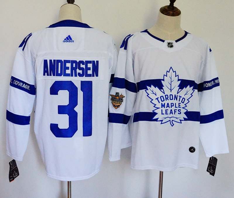 Toronto Maple Leafs White ANDERSEN #31 NHL Jersey 02